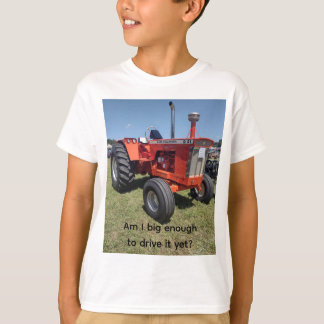 Kinderen tractor T-shirt, "Ben ik groot genoeg om T-shirt