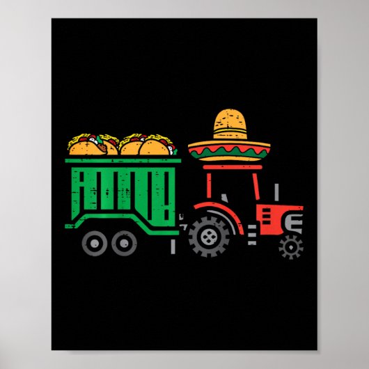Kinderen Tractor Tacos Grappige Peuter Jongens Cin Poster (Voorkant)