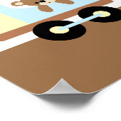 Kinderen trein muur kunst poster (Hoek)