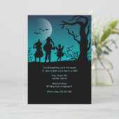 Kinderen Trick of Treat Halloween Uitnodiging (Staand voorkant)