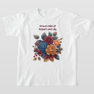 Kinderen trots vintage rijke bloemenkinderen T-shi T-shirt