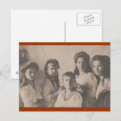 Kinderen Tsaar: OTMA & Alexis Romanov Rusland #107 Briefkaart (Voorkant / Achterkant)