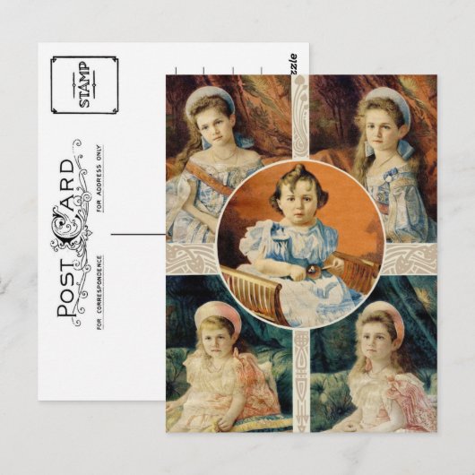 Kinderen Tsaar van Rusland, OTMA & Alexis Romanov Briefkaart (Voorkant / Achterkant)