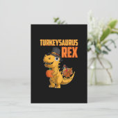 Kinderen Turkeysaurus Rex Turkey Dino Peuter Jonge Kaart (Staand voorkant)