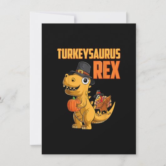 Kinderen Turkeysaurus Rex Turkey Dino Peuter Jonge Kaart (Voorkant)
