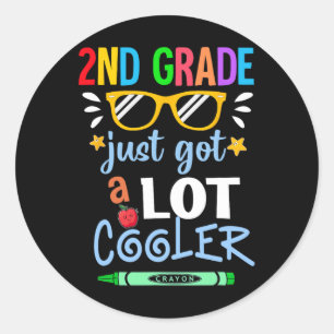 Kinderen tweede klas 2e is net een stuk cooler gew ronde sticker