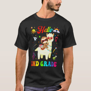 Kinderen Tweede Klas Team Cute Llama Luiaard Terug T-shirt