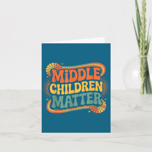 Kinderen uit het midden Sibling Waardering _- Kaart (Voorkant)