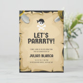 Kinderen uitnodiging op Birthday (Staand voorkant)