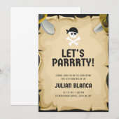 Kinderen uitnodiging op Birthday (Voorkant / Achterkant)