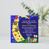 Kinderen uitnodiging op zaterdag: 011 apen (Staand voorkant)