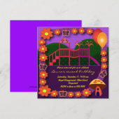 Kinderen uitnodiging op zaterdag: 037: Speelplaats (Voorkant / Achterkant)