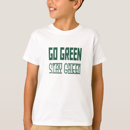 Kinderen Unisex Go Green LS T-shirt (Voorkant)