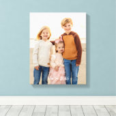 Kinderen Vakantiefoto Canvas Afdruk (Insitu (Houten vloer))