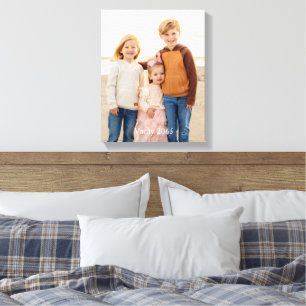 Kinderen Vakantiefoto Canvas Afdruk