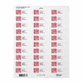 Kinderen Valentijn Greeting Hugs Kisses Red White Etiket (Full Sheet)