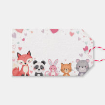 Kinderen Valentijns Behandeltas Labels | Schattige
