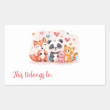 Kinderen Valentijnsdag Cadeau Labels | Mooie Dier 