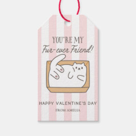 Kinderen Valentijnsdag Cadeautag Cute Kat Cadeaulabel