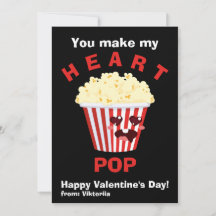 Kinderen Valentijnsdag Cute Popcorn Zwart