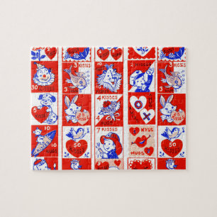 Kinderen Valentijnsdag Groeten Knuffels Kusjes Roo Legpuzzel