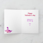 Kinderen Valentijnsdag Mergelijk Dinosaur Dino-mit Feestdagen Kaart (Binnen)