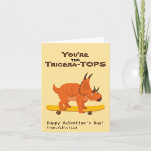 Kinderen Valentijnsdag skateboard dinosaurus Feestdagen Kaart