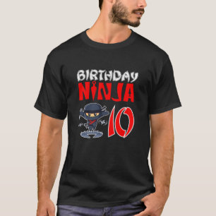 Kinderen van 10 jaar oud, kleine ninja 1 t-shirt