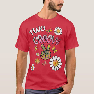 Kinderen van 2 september 2 Cute Hippie Groovy Flow T-shirt