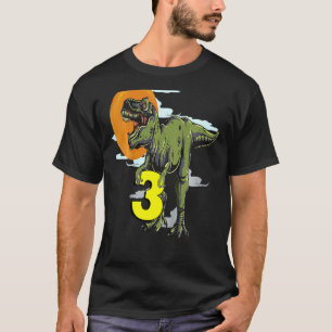 Kinderen van 3 jaar oud Dinos derde derde T-shirt