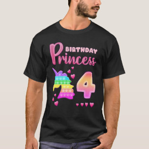 Kinderen van 4 jaar oud meisje van Birthday Meisje T-shirt