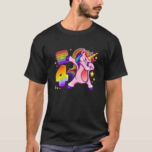 Kinderen van 4 jaar oud, Unicorn, Pop het, N T-shirt (Voorkant)