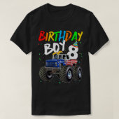 Kinderen van 8 jaar oud Monster Truck Vlag 8 jaar  T-shirt (Design voorkant)