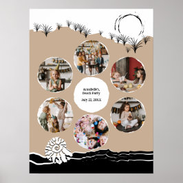 Kinderen van Birthday Beach Party Foto Collage Sja Poster