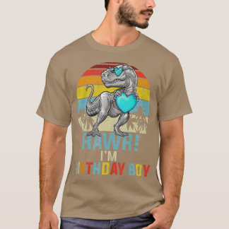 Kinderen van Birthday Boy Dino Rex Dinosaur Boys M T-shirt