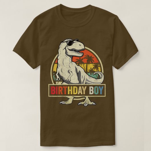 Kinderen van Birthday Boy Dino T Rex Dinosaur Boys T-shirt (Design voorkant)
