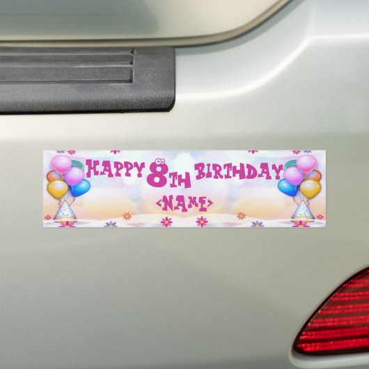 Kinderen van Birthday Bumpersticker (Op auto)