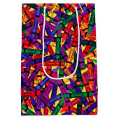 Kinderen van Birthday Crayon Middelgrote Gift Bag Medium Cadeauzakje (Achterkant)