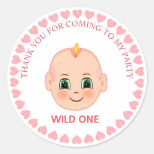 Kinderen van Birthday Dank je Ronde Sticker