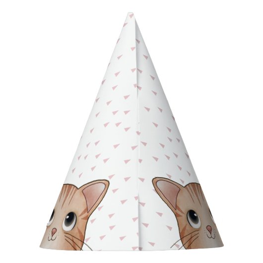 Kinderen van Birthday feest met schattige katjes Feesthoedjes (Achterkant)