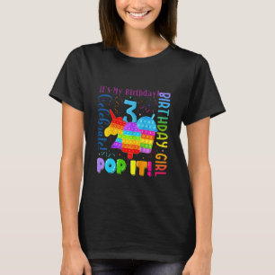 Kinderen van Birthday Girl Pop Het Unicorn Ice Cre T-shirt
