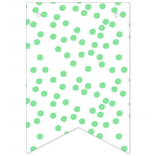 Kinderen van Birthday - Groene Polkadots Pattern Vlaggetjes