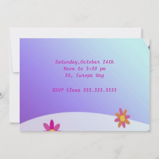 Kinderen van Birthday Kaart (Achterkant)