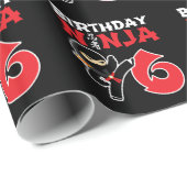 Kinderen van Birthday Ninja - 6 jaar oud partijthe Cadeaupapier (Rol Hoek)