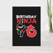 Kinderen van Birthday Ninja - 6 jaar oud partijthe Kaart (Voorkant)