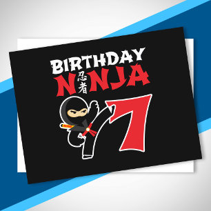 Kinderen van Birthday Ninja - 7 jaar oud partijthe Briefkaart