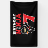 Kinderen van Birthday Ninja - 7 jaar oud partijthe Spandoek (Verticaal)
