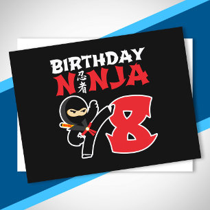 Kinderen van Birthday Ninja - 8 jaar oud partijthe Briefkaart