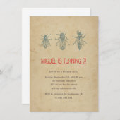 Kinderen van Birthday Partij  Bumble Bee Insect 7e Kaart (Voorkant / Achterkant)