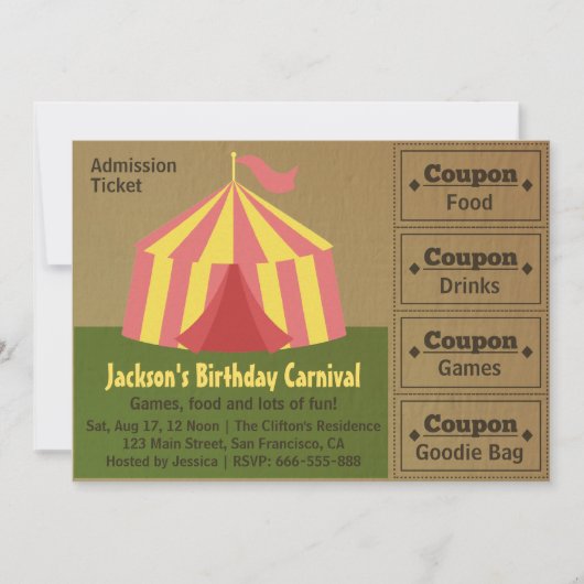Kinderen van Birthday Party: Carnival Admission Ti (Voorkant)